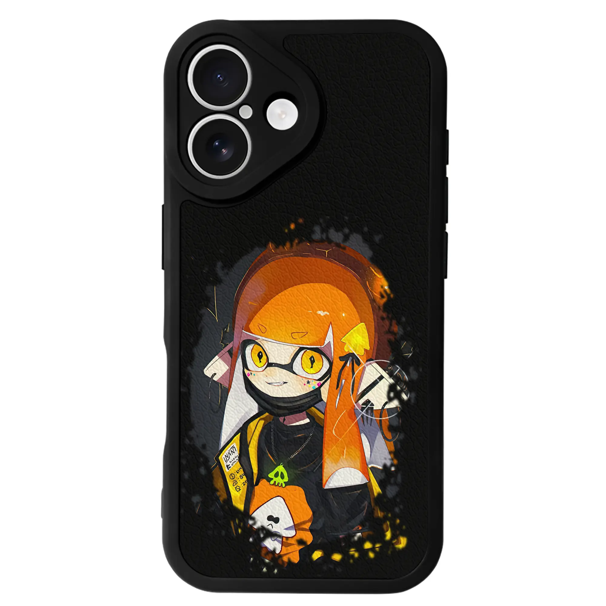 スプラトゥーン グッズ,インクリング - IPhone 16シリーズ対応 ・ シリコンスマホケース ・ レザー調 ・ 高精度フィット ・ 耐衝撃 ・ ワイヤレス充電対応 ・ 精密カット